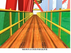 钢结构作业防护搭设示意图