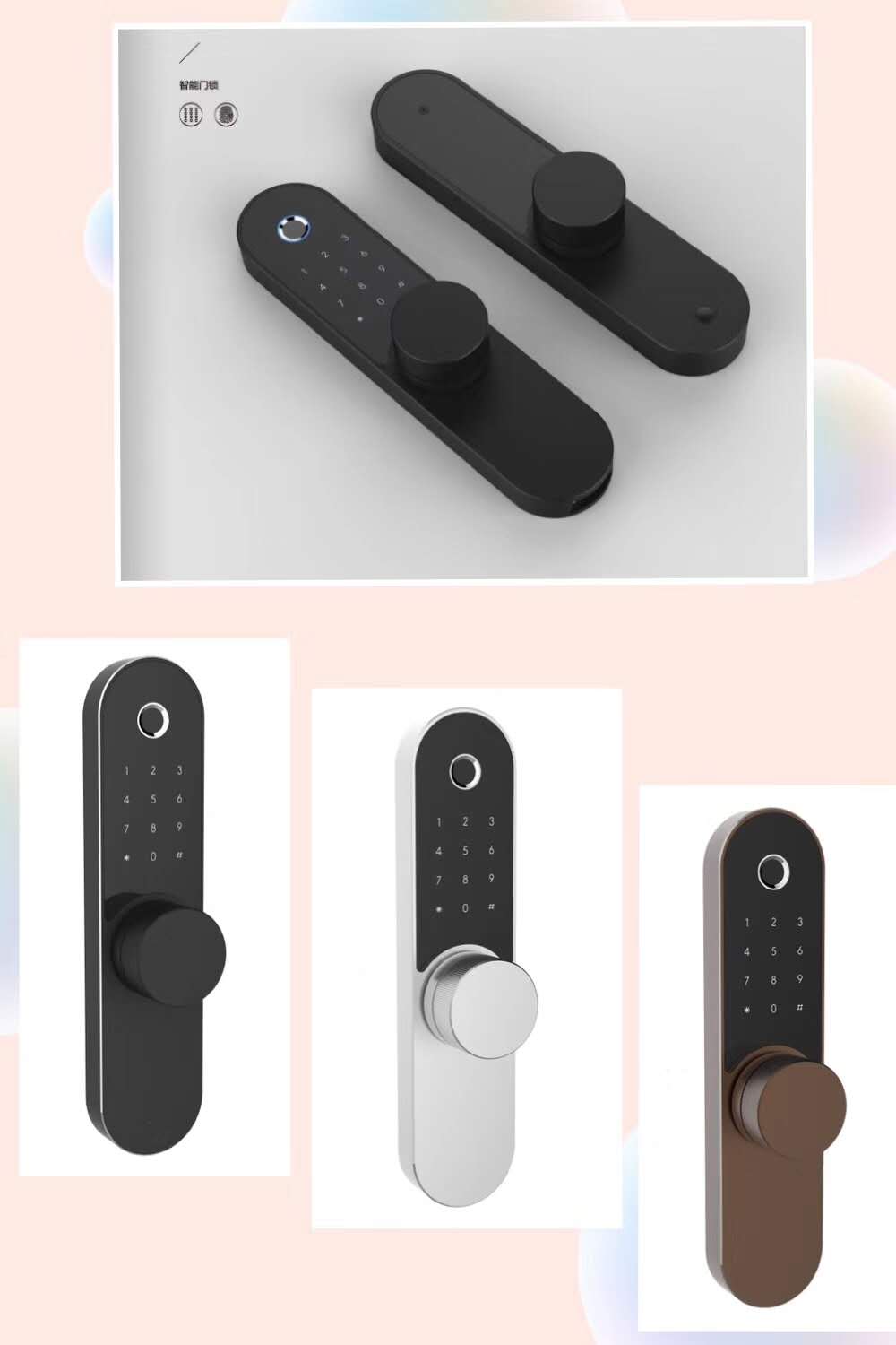 广东凯恩斯指纹锁批发 房间门高端指纹锁 家用密码指纹锁图1