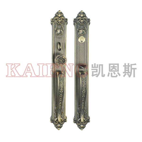 双开大门锁 别墅大门锁 LJ9309-S纯铜美式大门锁图3