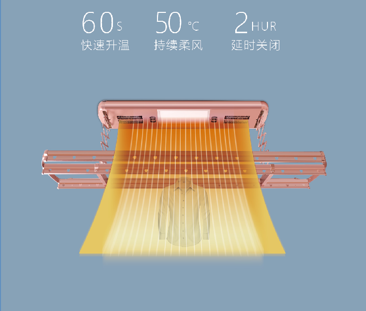 智能语音识别集成吊顶晾衣机图2